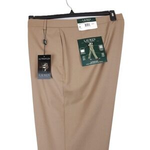 Lauren Ralph Lauren Mens Classic Fit Dress Pants 52x34 Tan Stretch Wool NWT